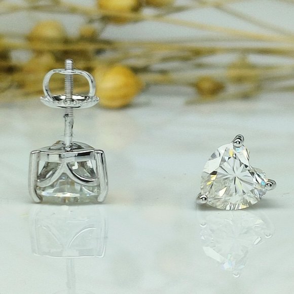 2.50 Ct Marquise Cut Prong Set Moissanite Stud Earring - Picture 4 of 4